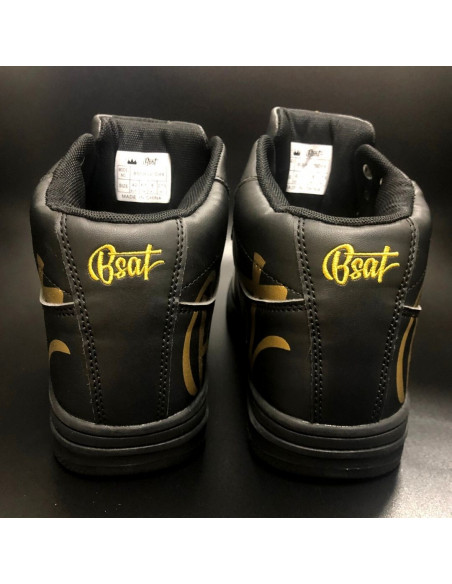 BSAT Logo Sneakers BlackNGold