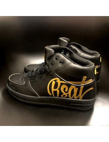 BSAT Logo Sneakers BlackNGold