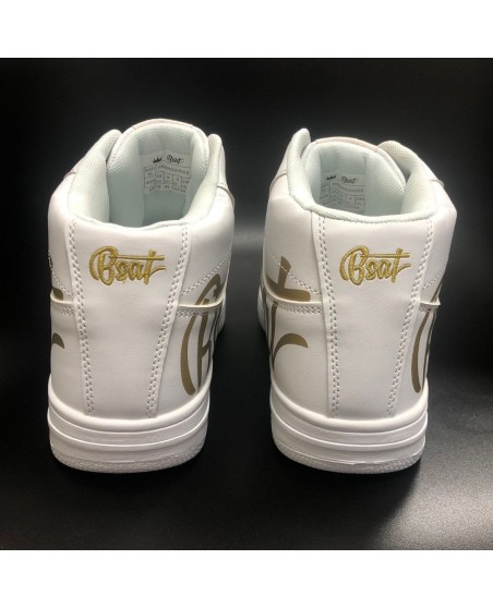 BSAT Logo Sneakers WhiteNGold