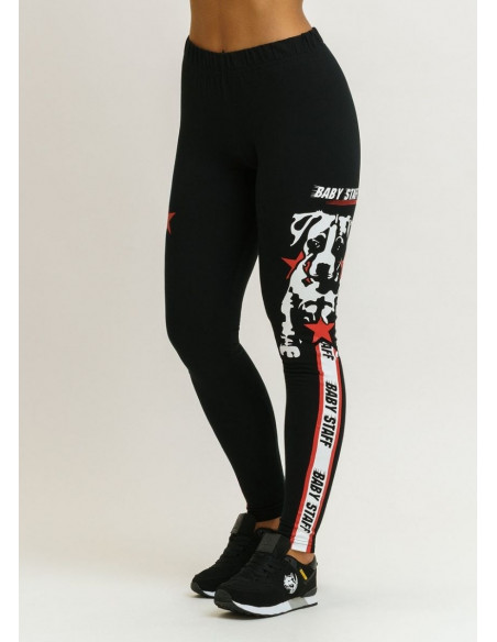 Puppy Logo Leggings BlackNRed by Babystaff