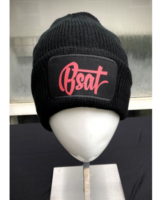 BSAT Logo Beanie BlackNRed