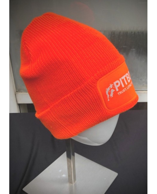 Pitbos Logo Beanie OrangeNWhite