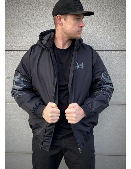 Street Art Winter Jacket BlackNGrey by BSAT