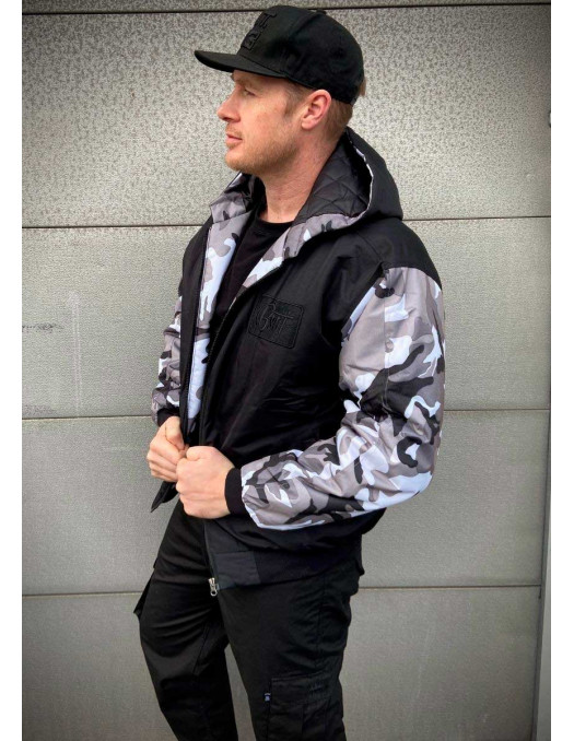 BSAT Bronx Winter Jacket BlackNCamo...