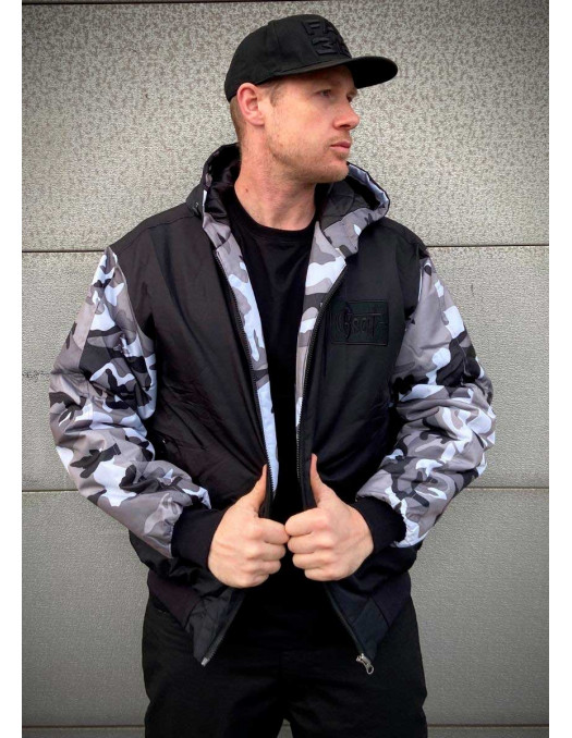BSAT Bronx Winter Jacket BlackNCamo...