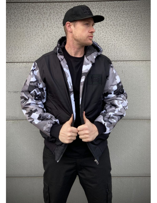 BSAT Bronx Winter Jacket BlackNCamo...