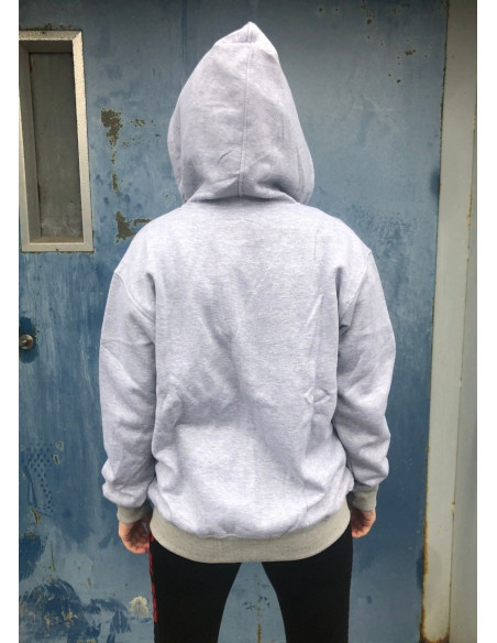 BSAT Womans Plain Zip Hoodie Grey