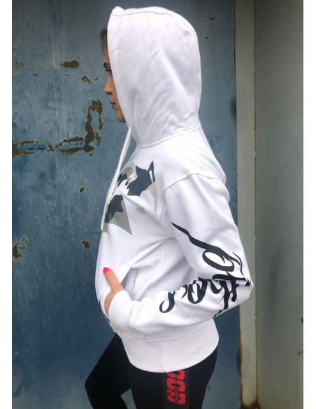 Camo Dog Hoodie White by Pitbos