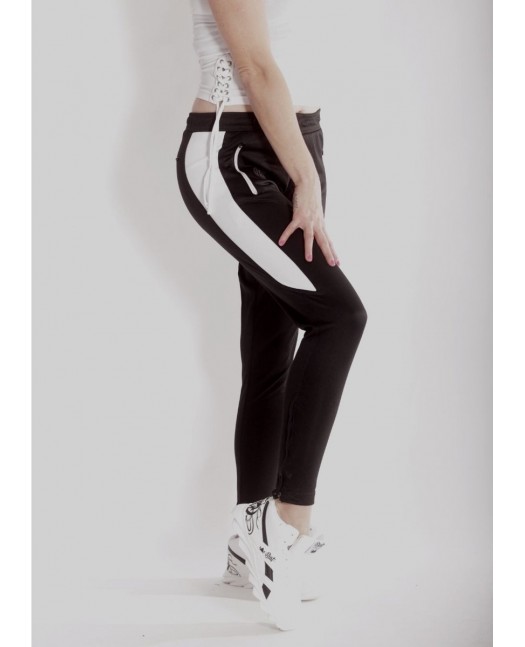 Panther Track Pants BlackNWhite by BSAT