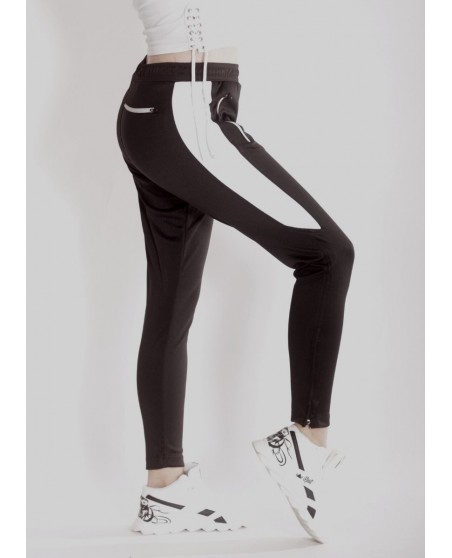 Panther Track Pants BlackNWhite by BSAT