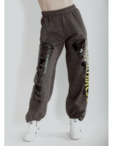 BSAT Darkness Graffitti Sweatpants Charcoal Grey