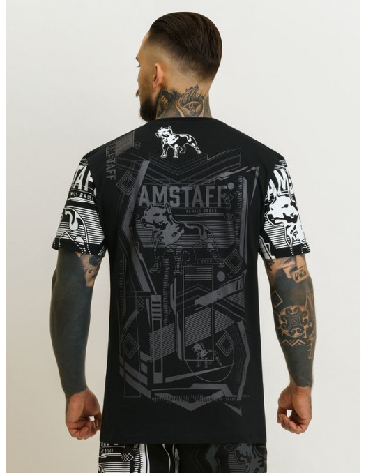 Amstaff edgy Logo T-Shirt BlackNWhite