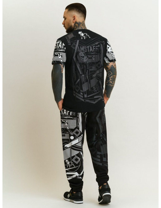 Amstaff edgy Logo T-Shirt BlackNWhite