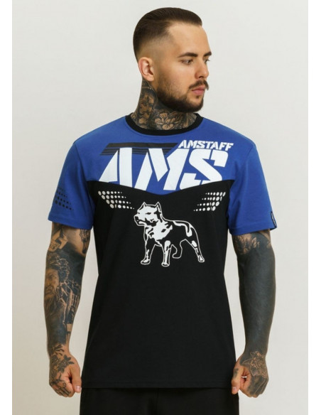 Sporty Logo T-Shirt BlackNBlue by Amstaff