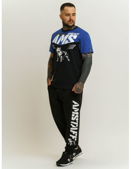Sporty Logo T-Shirt BlackNBlue by Amstaff