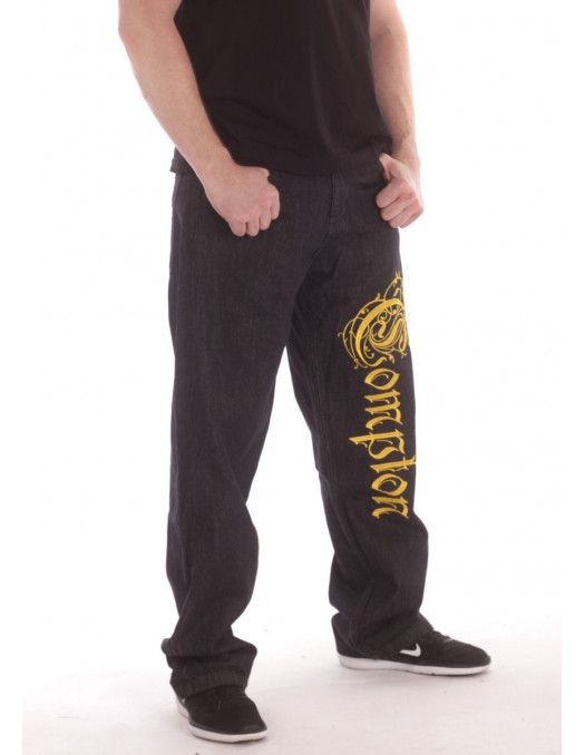 Compton Jeans BlackNGold Baggy by BSAT