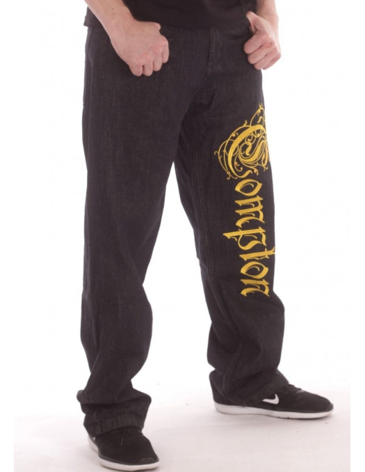 Compton Jeans BlackNGold Baggy by BSAT