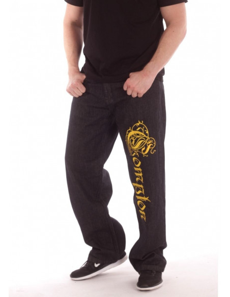 Compton Jeans BlackNGold Baggy by BSAT