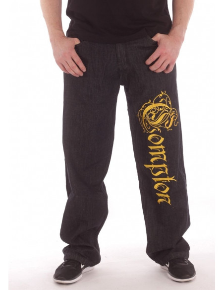 Compton Jeans BlackNGold Baggy by BSAT