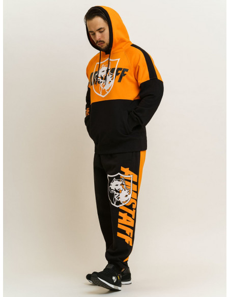 Amstaff Dog Logo Sweatpants OrangeNBLack