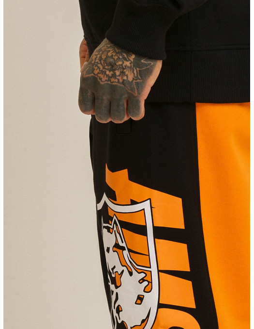 Amstaff Dog Logo Sweatpants OrangeNBLack
