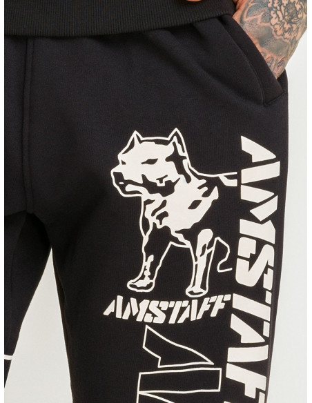Amstaff Sweatpants Dog and BrandLogo Black