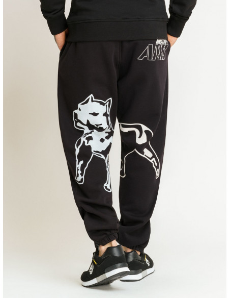 Amstaff Sweatpants Dog and BrandLogo Black