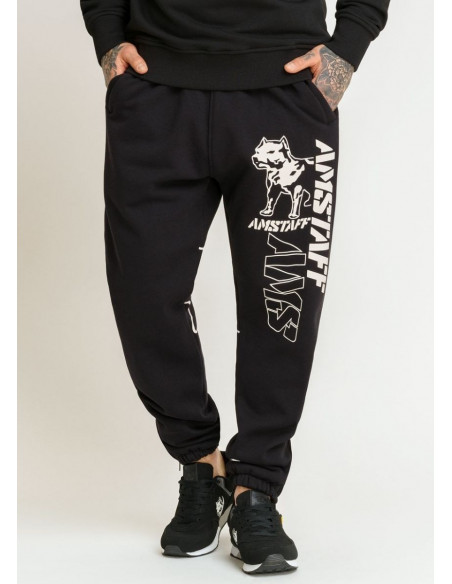 Amstaff Sweatpants Dog and BrandLogo Black