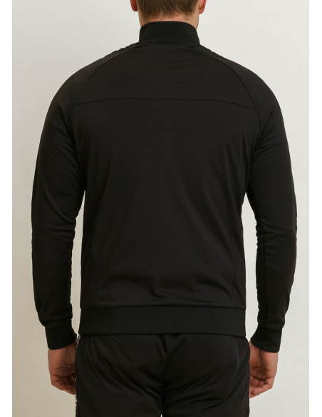 Striped Logo Track Jacket by Amstaff Black