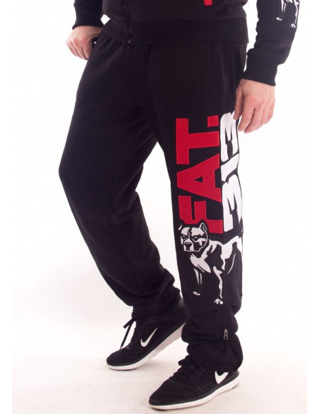 FAT313 Legend Sweatpants Black RedNWhite