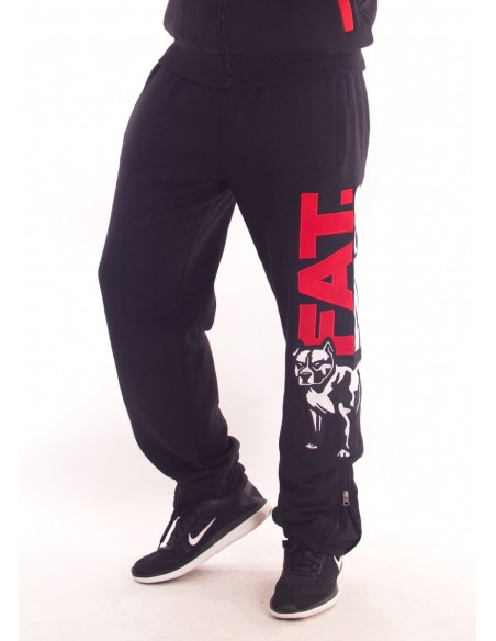 FAT313 Legend Sweatpants Black RedNWhite