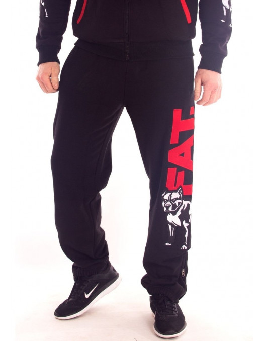FAT313 Legend Sweatpants Black RedNWhite