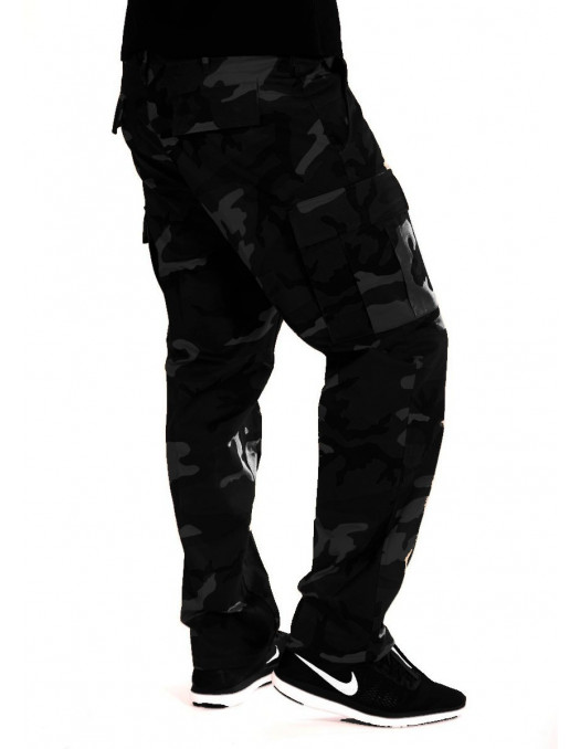Dark Camo Cargo Pants Regular Fit by...