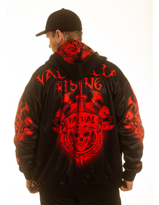 Valhalla Rising ZipHoodie BlackNRed...