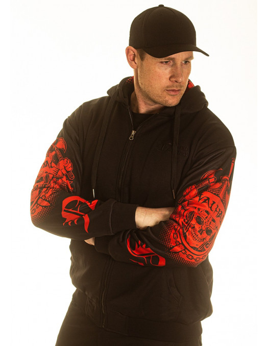 Valhalla Rising ZipHoodie BlackNRed...