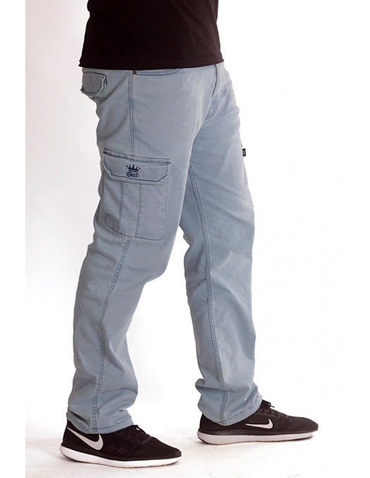 Denim Cargo Pants Light Blue by BSAT