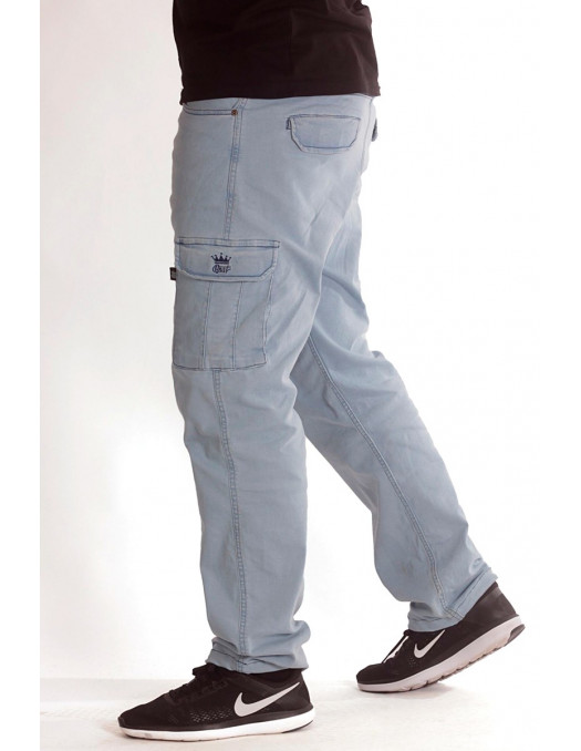 Denim Cargo Pants Light Blue by BSAT