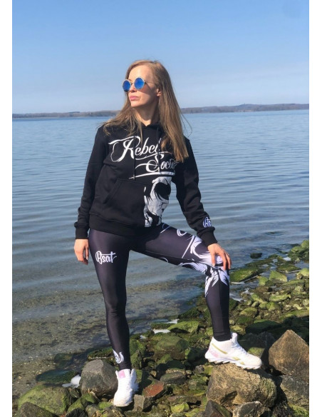 Rebel Society Skull Hoodie SkyBlue