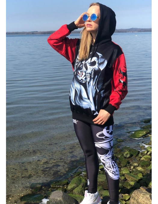 Day of the Dead Hoodie Red by BSAT