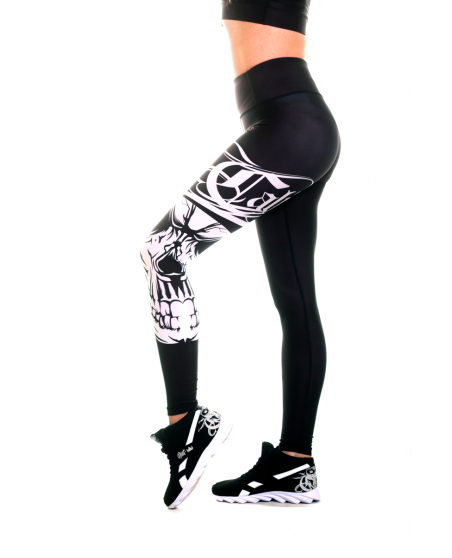 Cali Skull Leggings Black by BSAT
