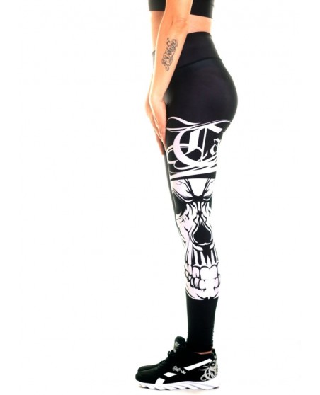 Cali Skull Leggings Black by BSAT