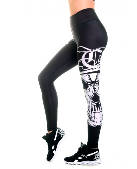 Cali Skull Leggings Black by BSAT