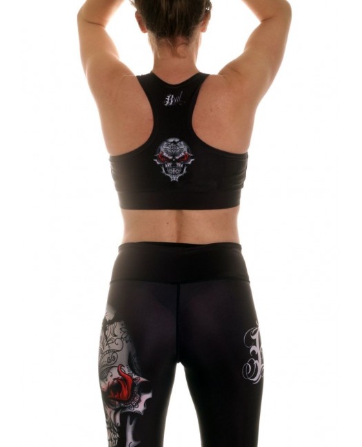 On Fire Skull Top Black by BSAT