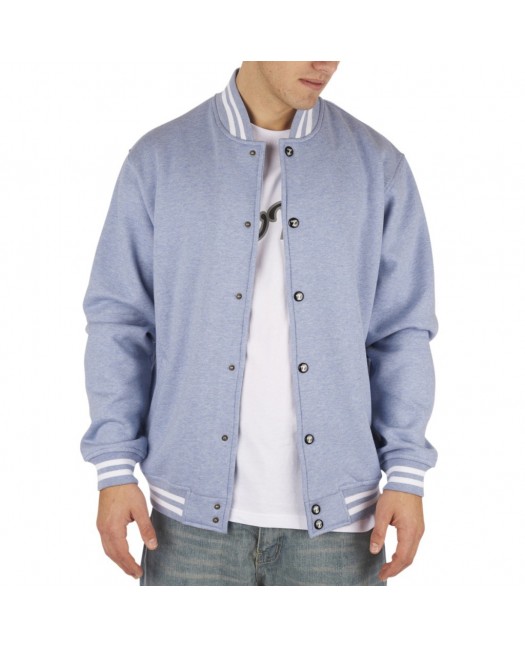 Townz Melange College Jacket Sky
