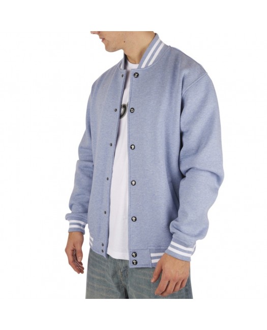 Townz Melange College Jacket Sky