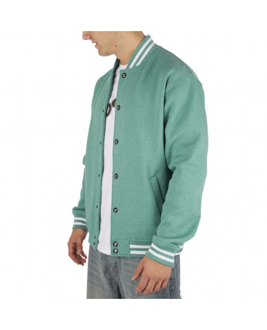Townz Melange College Jacket Green