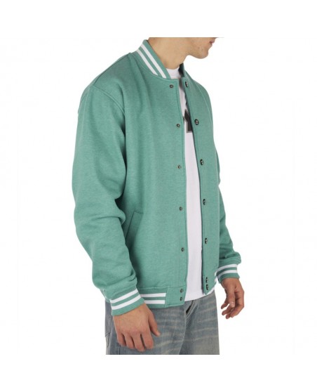 Townz Melange College Jacket Green