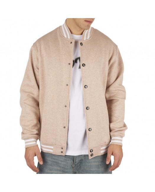 Townz Melange College Jacket Sand