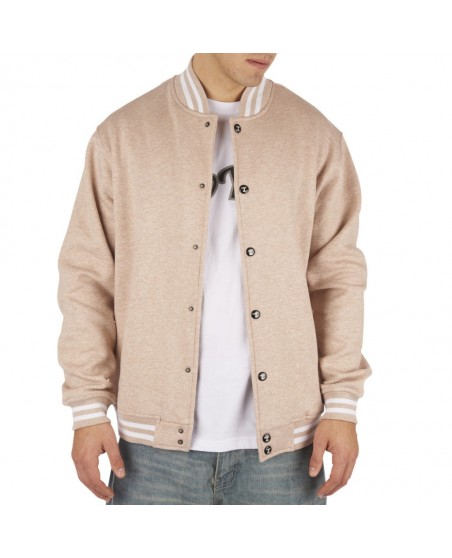 Townz Melange College Jacket Sand