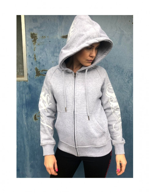 Art Script ZipHoodie Grey by BSAT